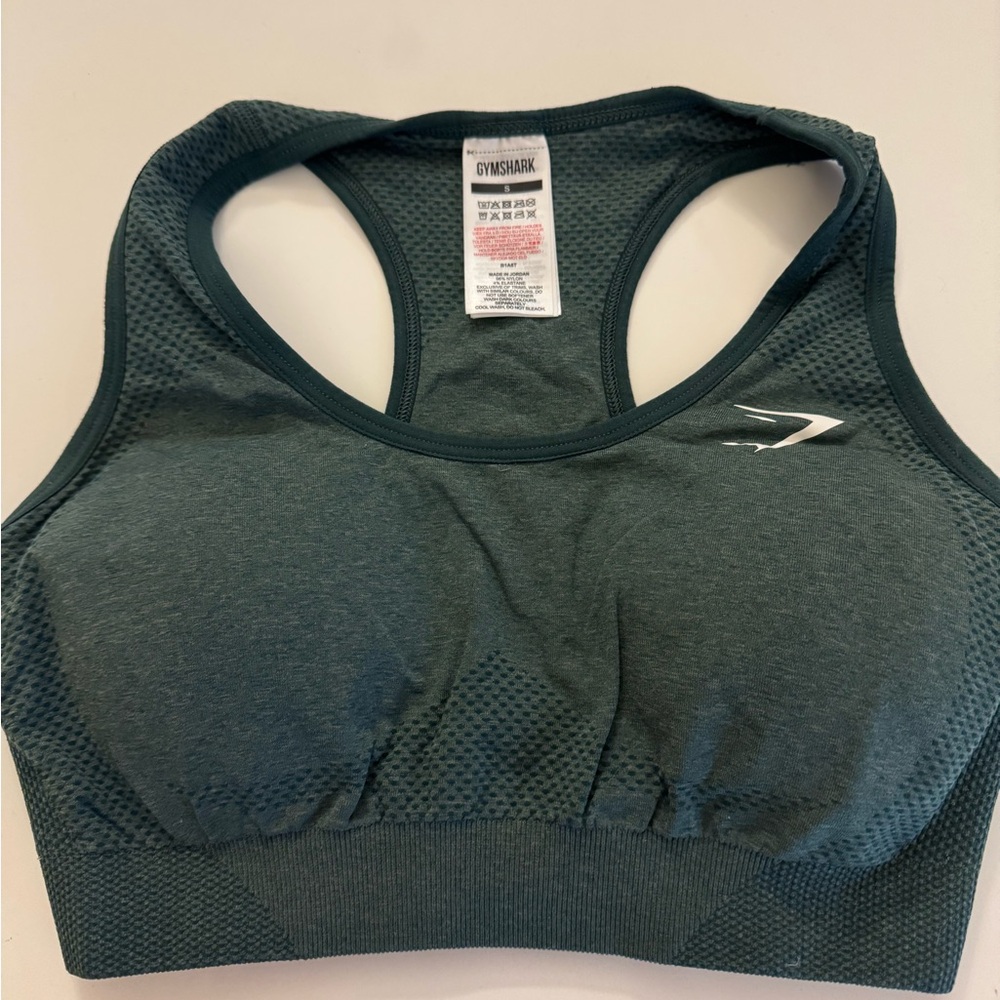 Gymshark Green Sports Bra Racerback Compression